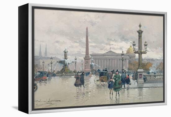 Place De La Concorde-Eugene Galien-Laloue-Framed Premier Image Canvas