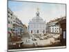 Place De La Fusterie and the Temple De La Fusterie in Geneve-Christian G Geissler-Mounted Giclee Print