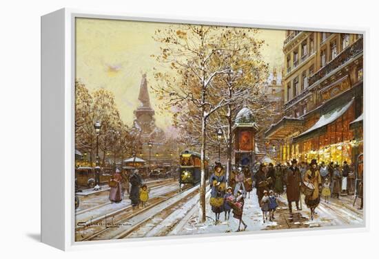 Place de la Republique, Paris-Eugene Galien-Laloue-Framed Premier Image Canvas