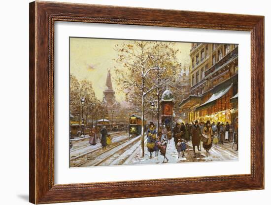 Place de la Republique, Paris-Eugene Galien-Laloue-Framed Giclee Print