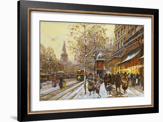 Place de la Republique, Paris-Eugene Galien-Laloue-Framed Giclee Print