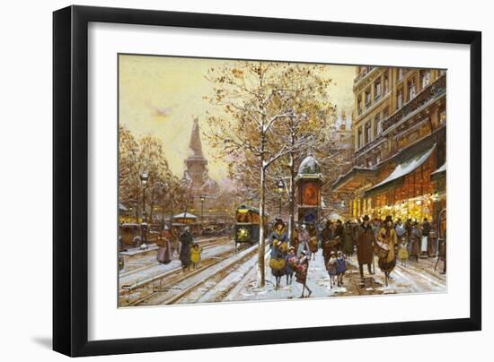 Place de la Republique, Paris-Eugene Galien-Laloue-Framed Giclee Print