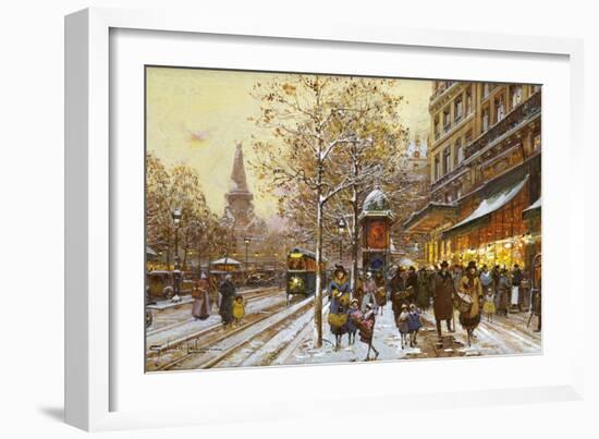 Place de la Republique, Paris-Eugene Galien-Laloue-Framed Giclee Print