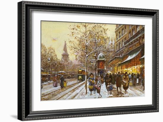 Place de la Republique, Paris-Eugene Galien-Laloue-Framed Giclee Print