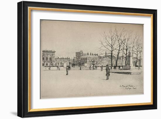 Place De Linstitut, 1915-Eugene Bejot-Framed Giclee Print