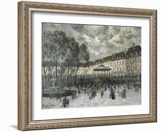 Place De Vosges, Paris, Day of a Concert, Late 19Th/Early 20th Century-Frank Myers Boggs-Framed Giclee Print