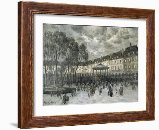 Place De Vosges, Paris, Day of a Concert, Late 19Th/Early 20th Century-Frank Myers Boggs-Framed Giclee Print