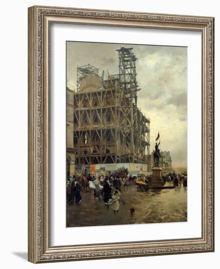 Place Des Pyramides-Giuseppe De Nittis-Framed Giclee Print