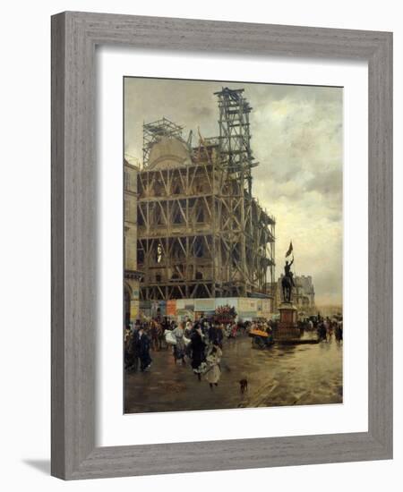 Place Des Pyramides-Giuseppe De Nittis-Framed Giclee Print