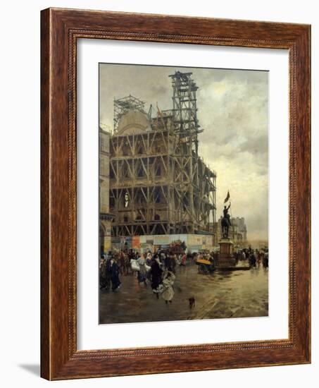 Place Des Pyramides-Giuseppe De Nittis-Framed Giclee Print