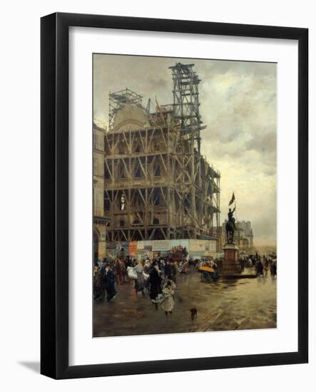 Place Des Pyramides-Giuseppe De Nittis-Framed Giclee Print