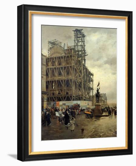 Place Des Pyramides-Giuseppe De Nittis-Framed Giclee Print