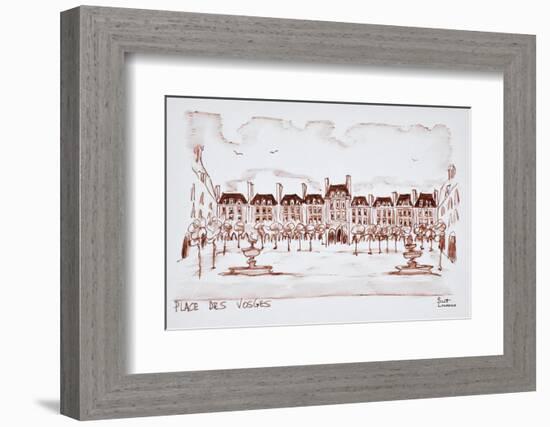 Place des Vosges in the historic district of Marais, Paris, France-Richard Lawrence-Framed Photographic Print