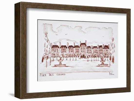 Place des Vosges in the historic district of Marais, Paris, France-Richard Lawrence-Framed Photographic Print