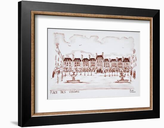 Place des Vosges in the historic district of Marais, Paris, France-Richard Lawrence-Framed Photographic Print