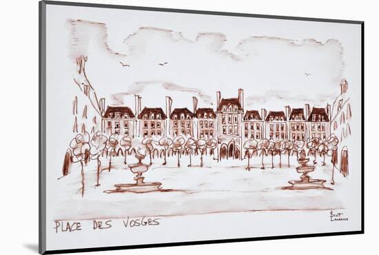 Place des Vosges in the historic district of Marais, Paris, France-Richard Lawrence-Mounted Photographic Print