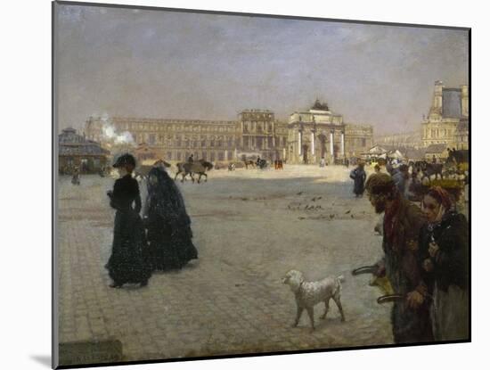 Place du Carrousel, ruines des Tuileries-Giuseppe De Nittis-Mounted Giclee Print