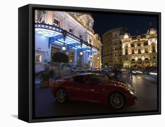 Place Du Casino at Dusk, Monte Carlo, Monaco, Europe-Pitamitz Sergio-Framed Premier Image Canvas