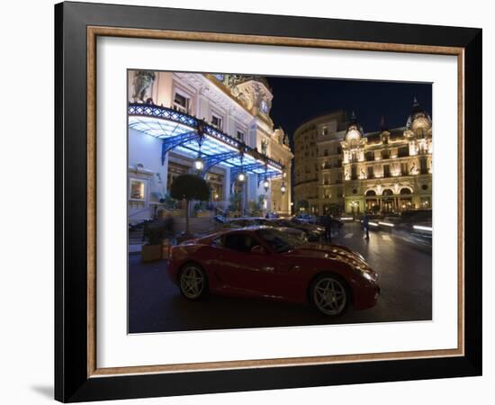 Place Du Casino at Dusk, Monte Carlo, Monaco, Europe-Pitamitz Sergio-Framed Photographic Print