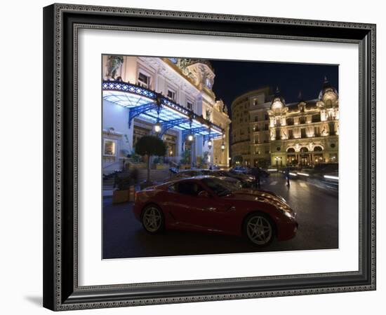 Place Du Casino at Dusk, Monte Carlo, Monaco, Europe-Pitamitz Sergio-Framed Photographic Print