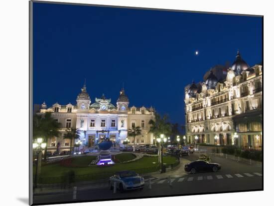 Place Du Casino at Dusk, Monte Carlo, Monaco, Europe-Pitamitz Sergio-Mounted Photographic Print