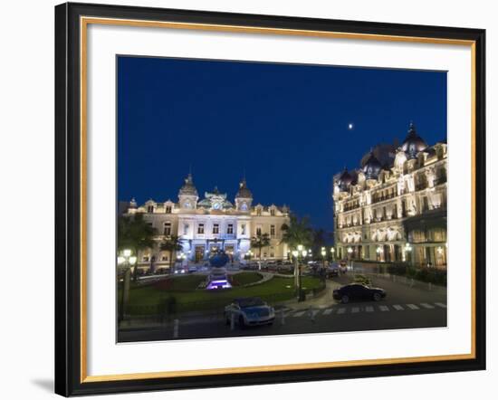 Place Du Casino at Dusk, Monte Carlo, Monaco, Europe-Pitamitz Sergio-Framed Photographic Print