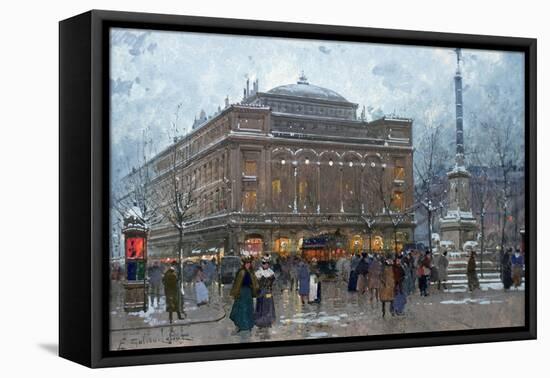 Place Du Chatelet-Eugene Galien-Laloue-Framed Premier Image Canvas