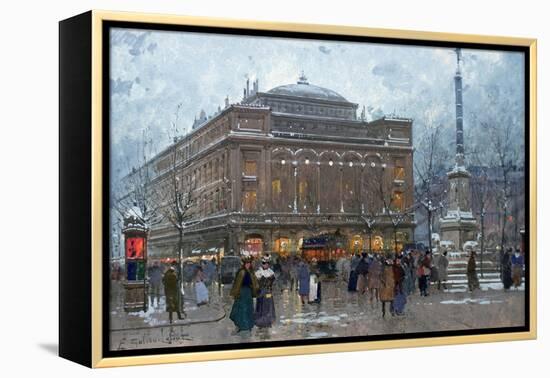 Place Du Chatelet-Eugene Galien-Laloue-Framed Premier Image Canvas