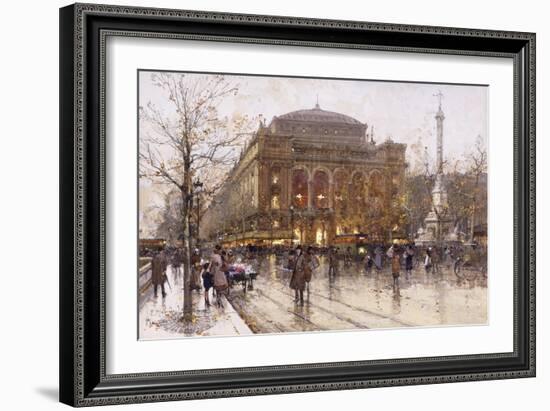 Place Du Chatelet-Eugene Galien-Laloue-Framed Giclee Print