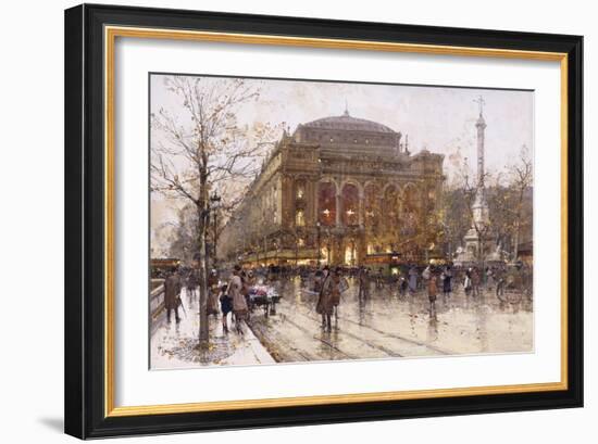 Place Du Chatelet-Eugene Galien-Laloue-Framed Giclee Print