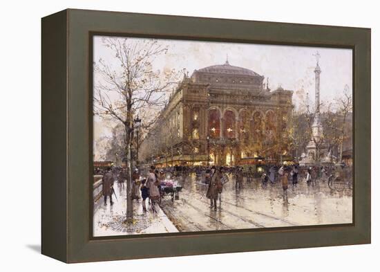 Place Du Chatelet-Eugene Galien-Laloue-Framed Premier Image Canvas