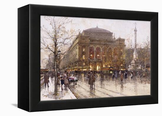 Place Du Chatelet-Eugene Galien-Laloue-Framed Premier Image Canvas