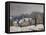 Place du Chenil à Marly, effet de neige-Alfred Sisley-Framed Premier Image Canvas