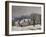 Place du Chenil à Marly, effet de neige-Alfred Sisley-Framed Giclee Print