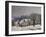 Place du Chenil à Marly, effet de neige-Alfred Sisley-Framed Giclee Print