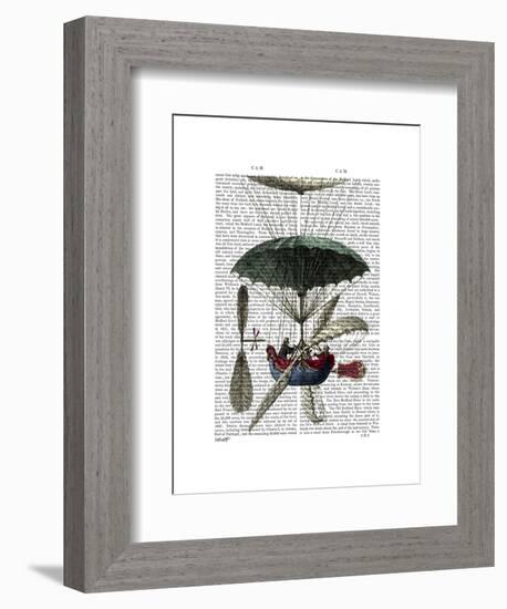 Place Du Louvre Hot Air Balloon-Fab Funky-Framed Art Print