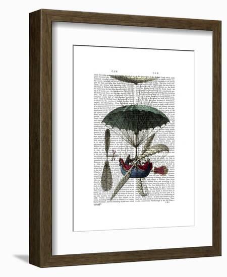 Place Du Louvre Hot Air Balloon-Fab Funky-Framed Art Print