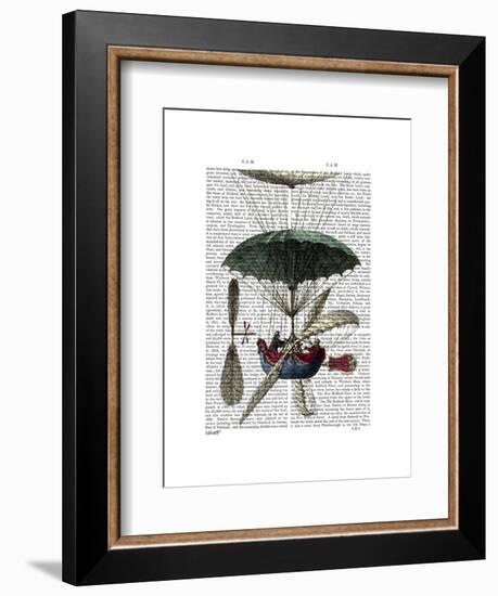 Place Du Louvre Hot Air Balloon-Fab Funky-Framed Art Print