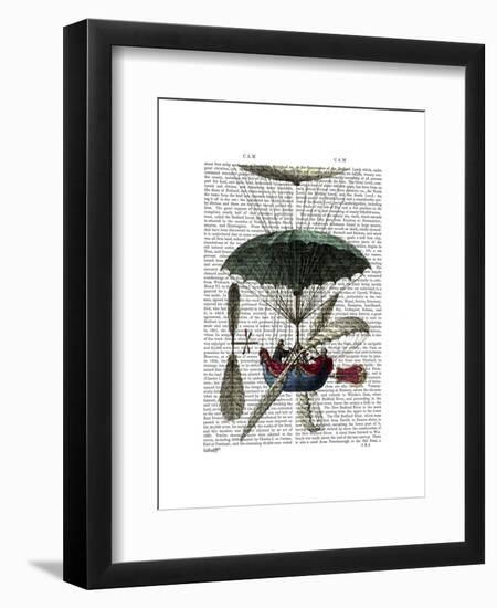 Place Du Louvre Hot Air Balloon-Fab Funky-Framed Art Print