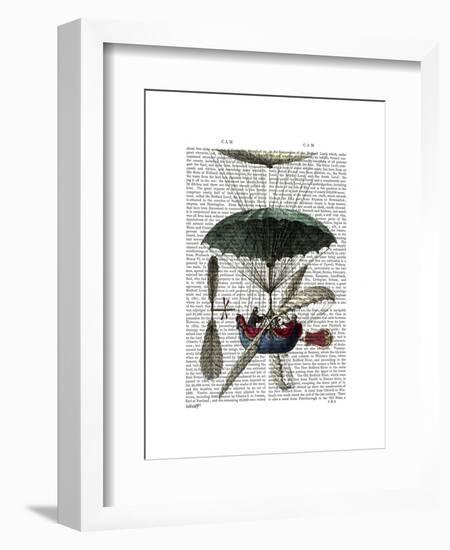 Place Du Louvre Hot Air Balloon-Fab Funky-Framed Art Print