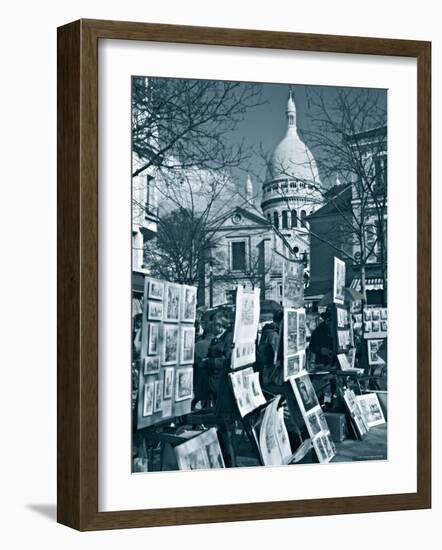 Place du Tetre, Montmartre, Paris, France-Walter Bibikow-Framed Photographic Print