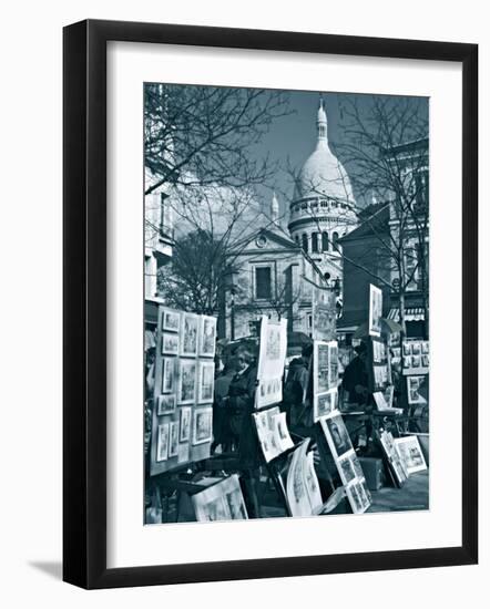 Place du Tetre, Montmartre, Paris, France-Walter Bibikow-Framed Photographic Print