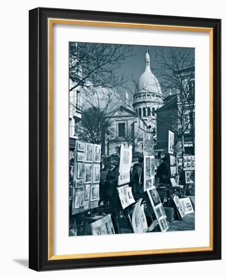 Place du Tetre, Montmartre, Paris, France-Walter Bibikow-Framed Photographic Print