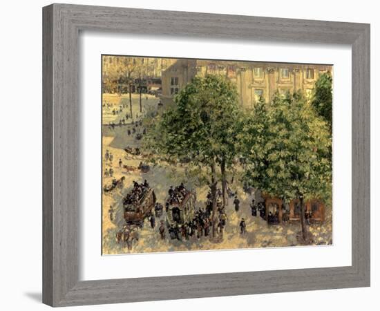 Place Du Theatre Francais, 1898-Camille Pissarro-Framed Art Print