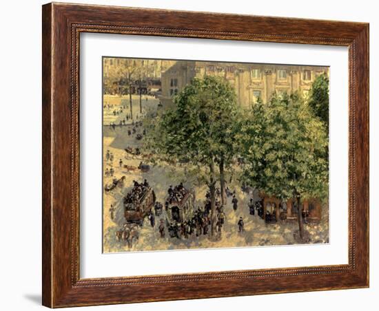 Place Du Theatre Francais, 1898-Camille Pissarro-Framed Art Print