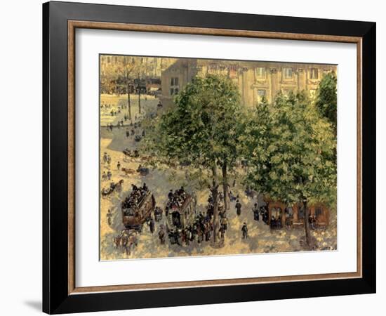 Place Du Theatre Francais, 1898-Camille Pissarro-Framed Art Print