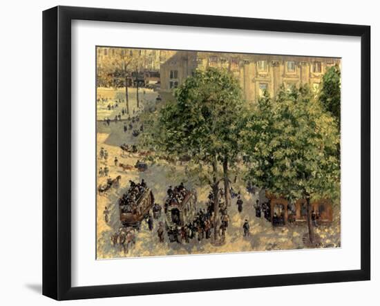 Place Du Theatre Francais, 1898-Camille Pissarro-Framed Art Print