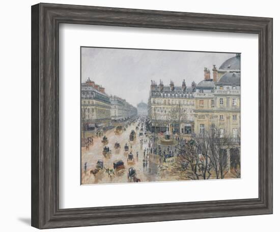 Place Du Théâtre Français, Paris: Rain, 1898-Camille Pissarro-Framed Giclee Print