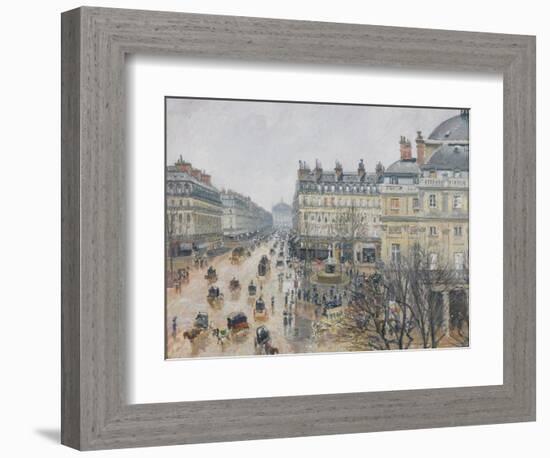 Place Du Théâtre Français, Paris: Rain, 1898-Camille Pissarro-Framed Giclee Print