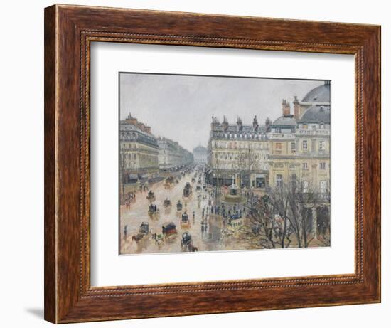 Place Du Théâtre Français, Paris: Rain, 1898-Camille Pissarro-Framed Giclee Print